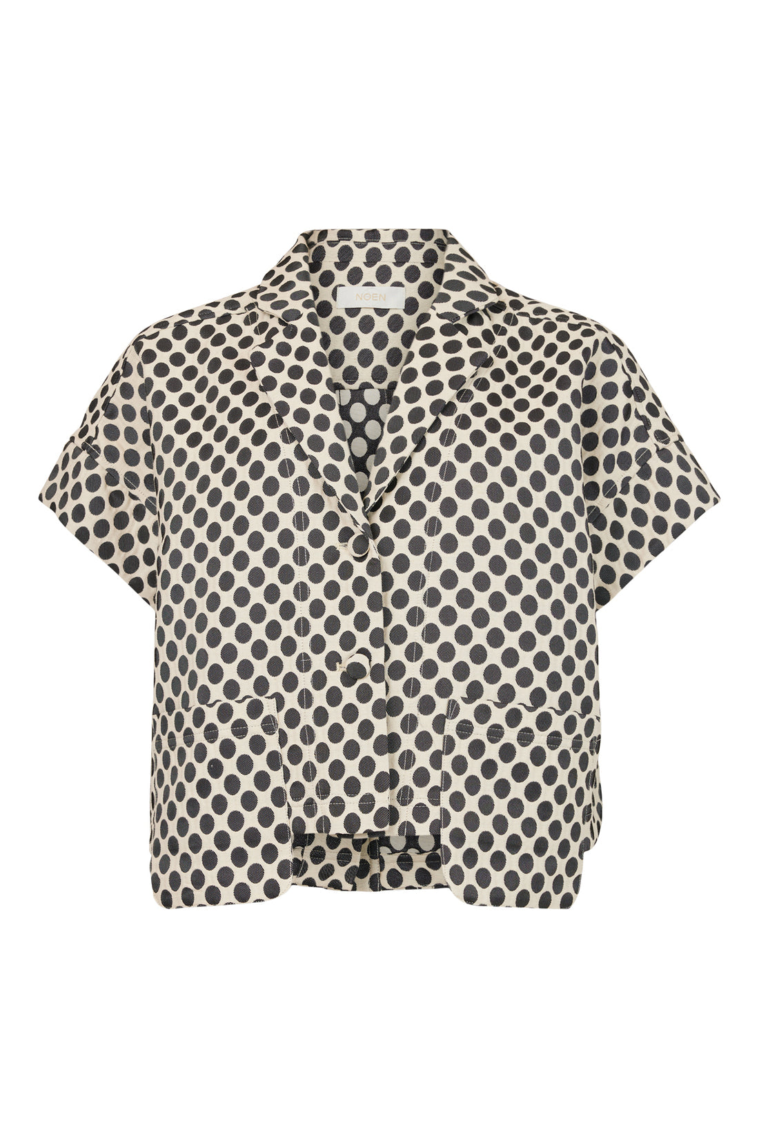 Noen Short textured jacket with polka dot print 87128