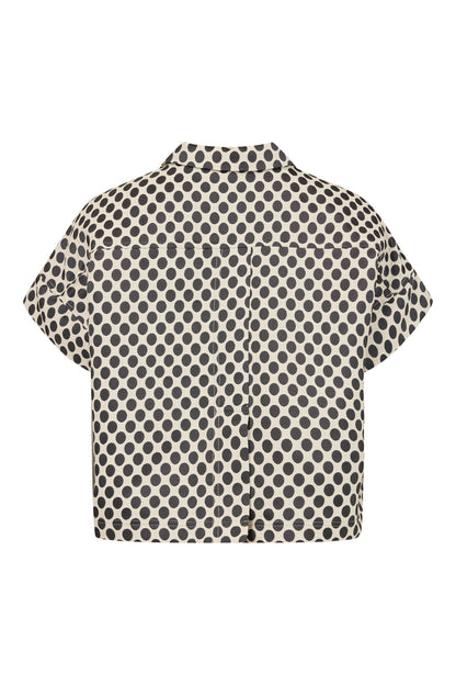 Noen Short textured jacket with polka dot print 87128