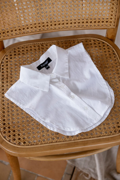 White Cotton Faux collar insert