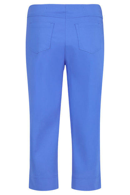 Robell Bella Stretch Capri Trousers in Nautical Blue