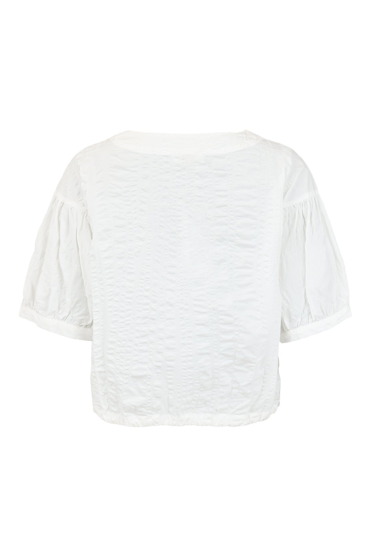 Noen Cotton ~Textured short sleeve top with Drawstring 83747