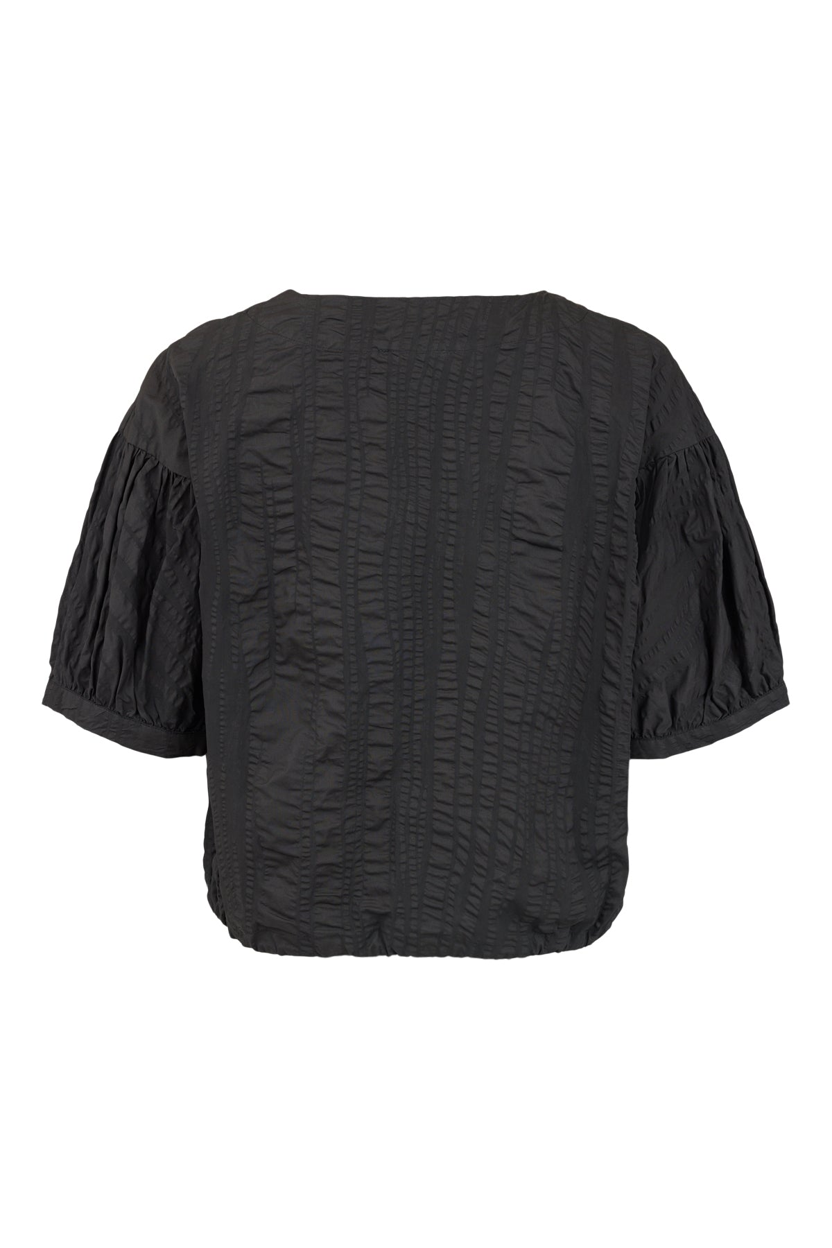 Noen Cotton ~Textured short sleeve top with Drawstring 83747