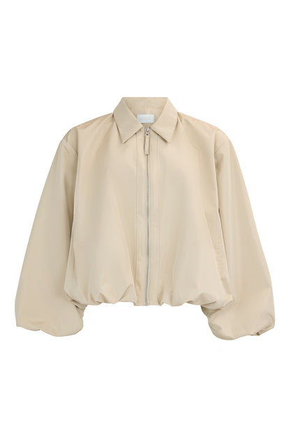 Noen Roxy Bomber Jacket in Light Taupe 87196