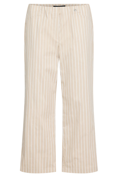Robell EFI Cotton wide leg pin stripe 7/8 trousers 51679 55086