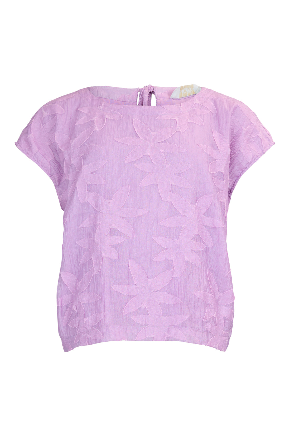 Noen Short Sleeve Flower top with 3d detail 84025