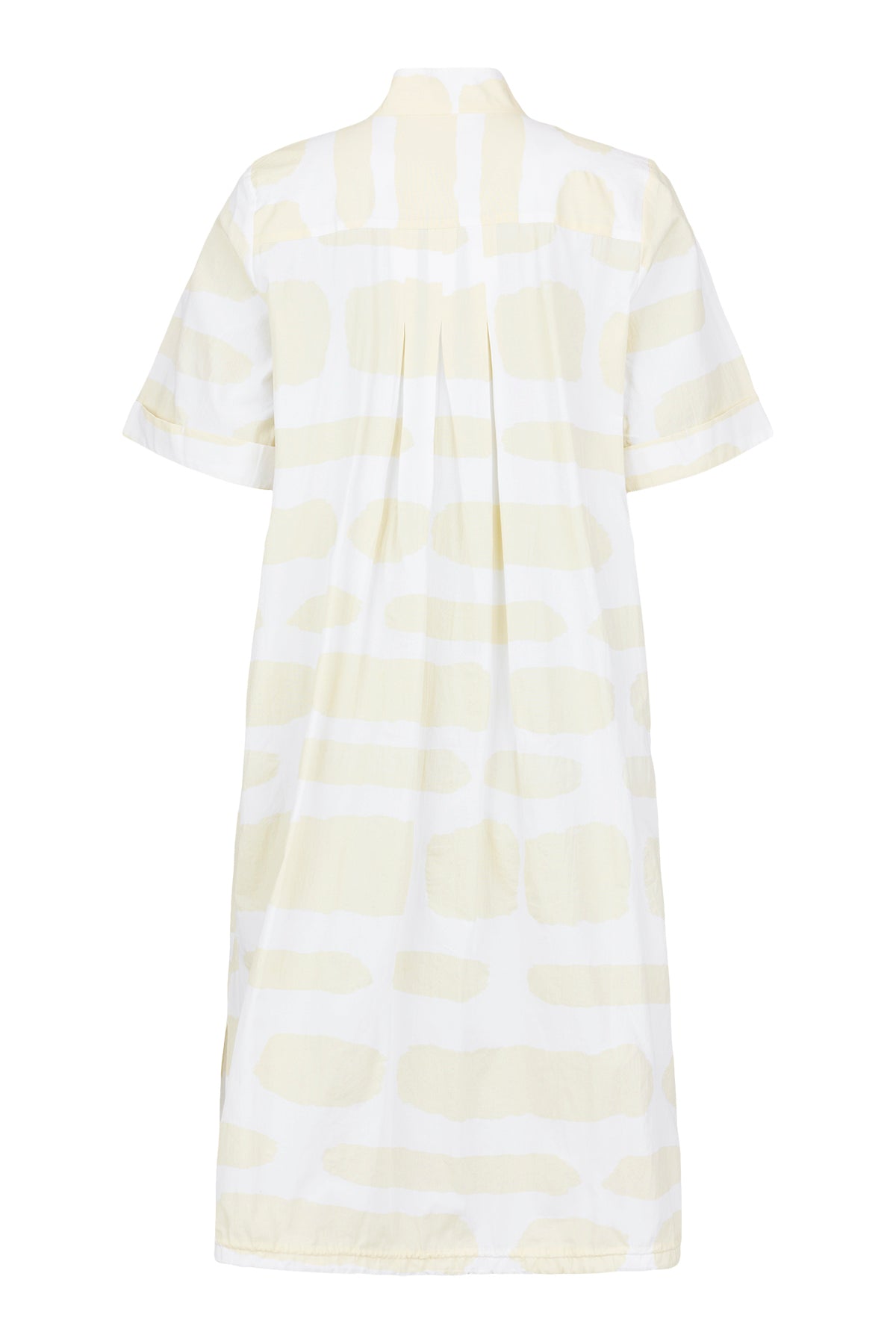 Noen Cotton Midi dress in Cream and Light Taupe print 88628