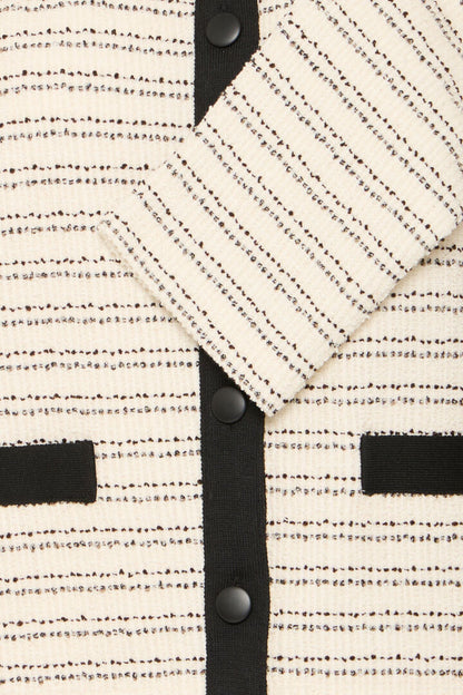 Fransa  Chanel inspired cardigan in Cream and Black