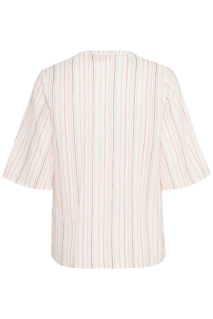 Fransa candy stripe cotton blouse 20615452