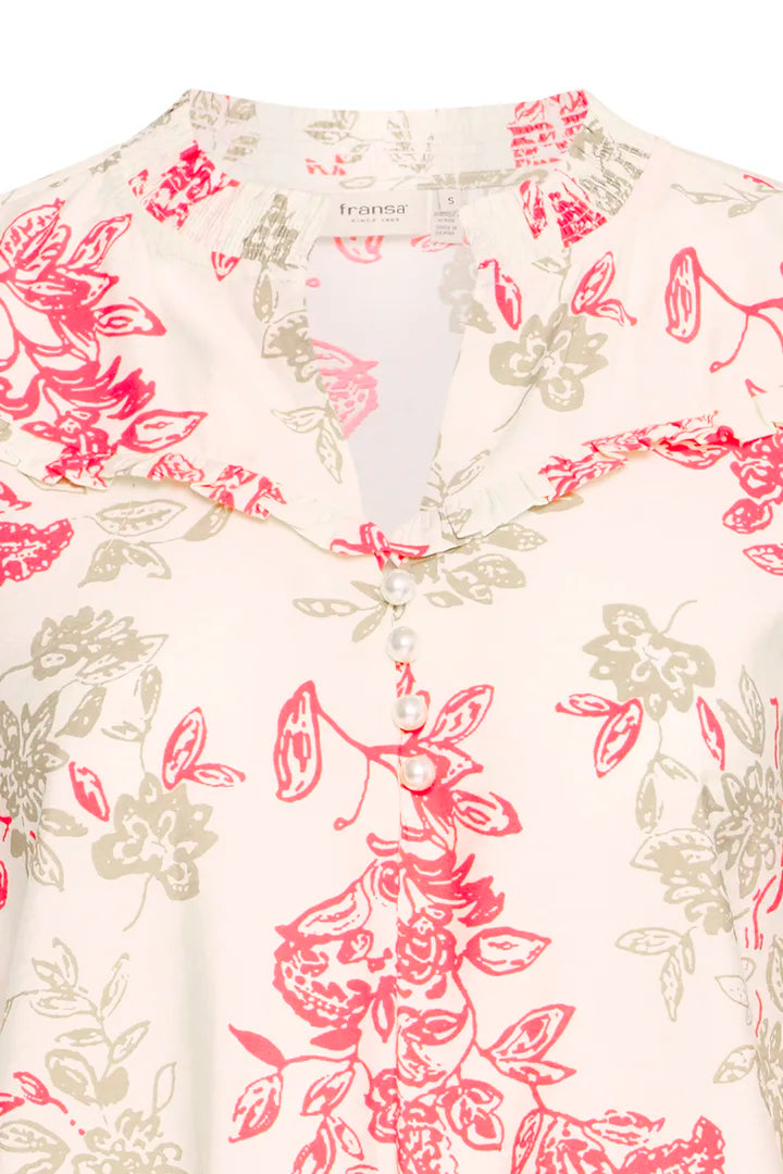 Fransa Tine Blouse in Antique coral  Print 20615457