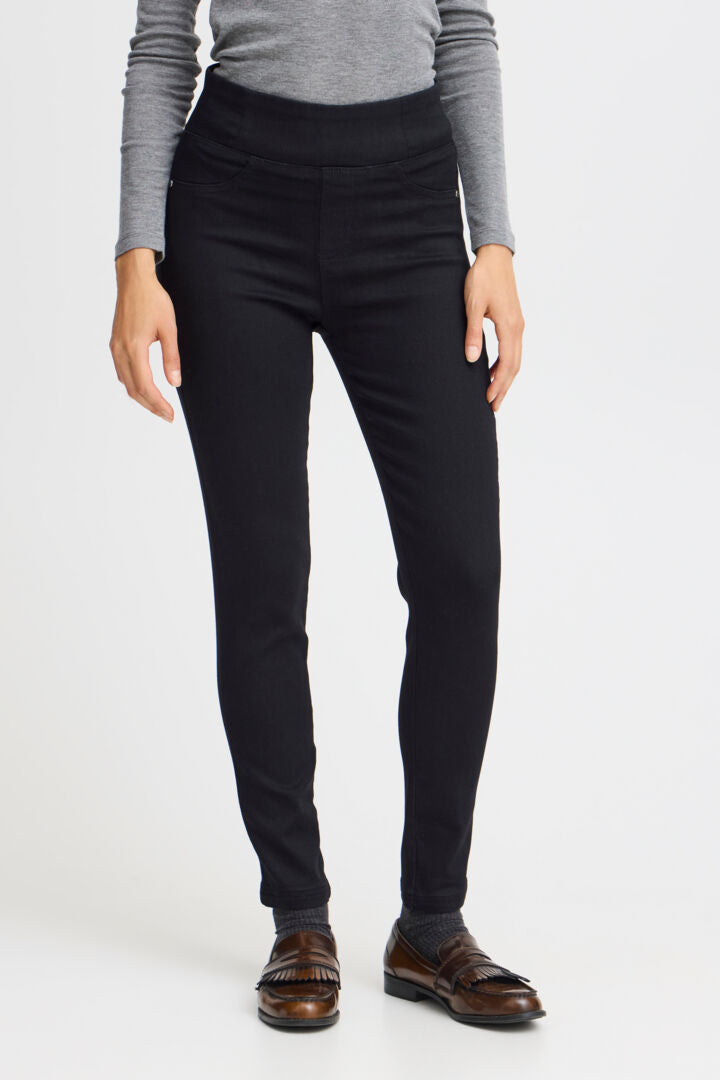 Fransa Black Denim High waist  Jeggings 20614928