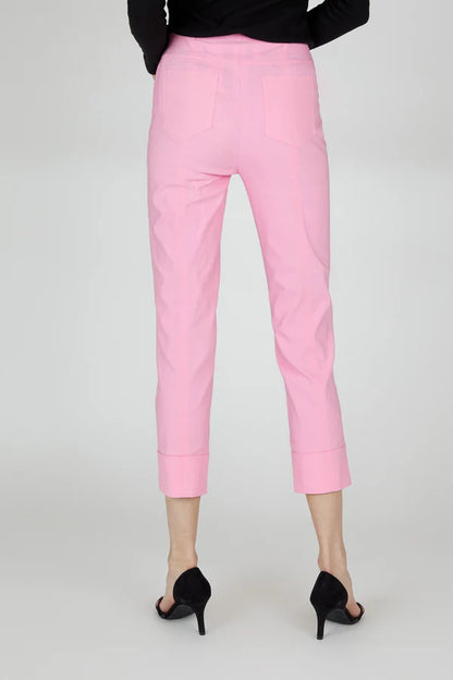 Robell Bella 7/8 trousers with cuff Hem in Baby Pink  51568 410