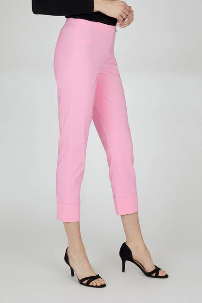 Robell Bella 7/8 trousers with cuff Hem in Baby Pink  51568 410