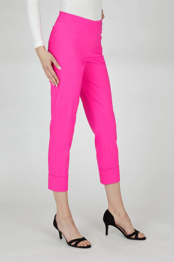 Robell Bella 7/8 Trousers with cuff hem in Hot pink  51568 433