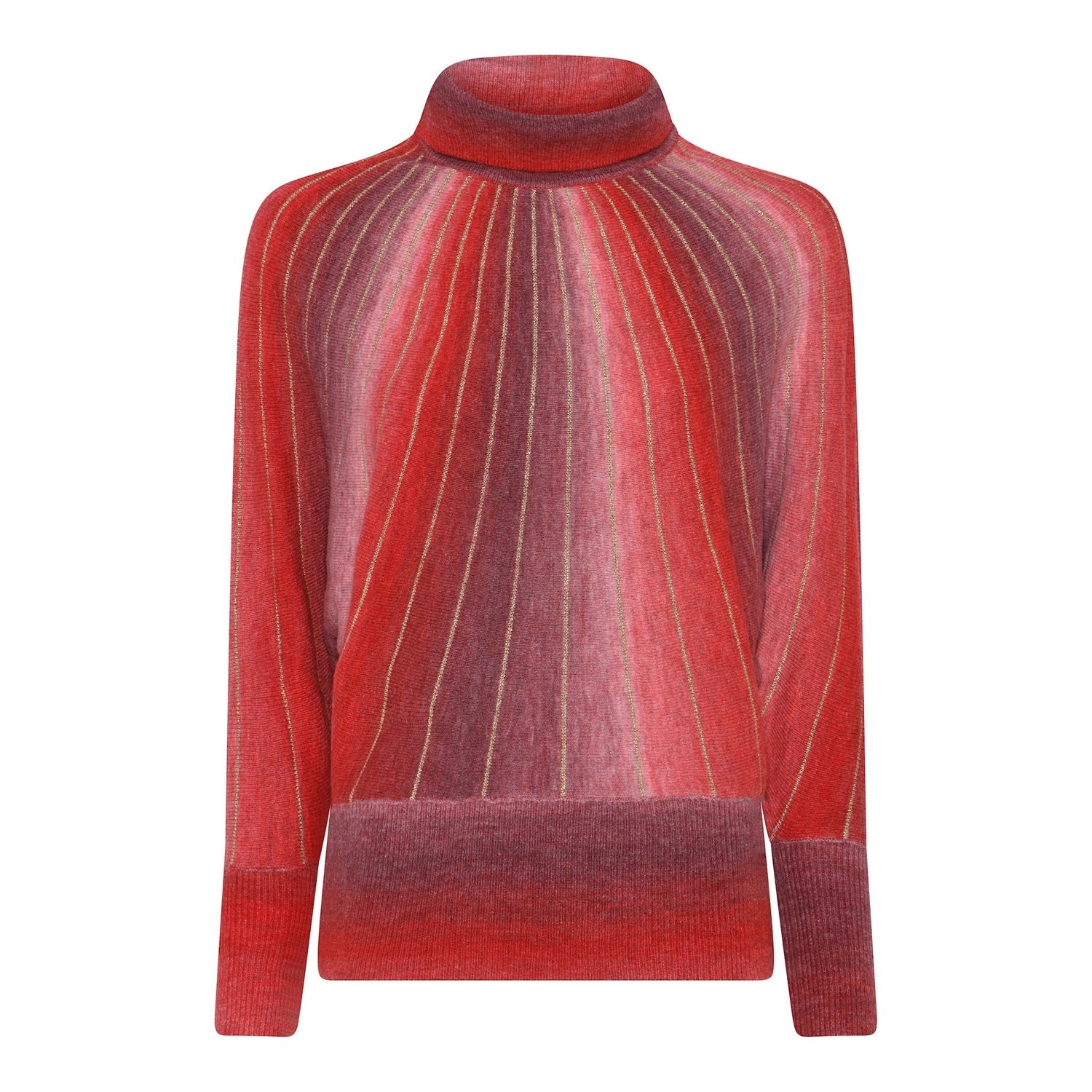 Micha Batwing ombre Jumper with lurex stripe 179 137