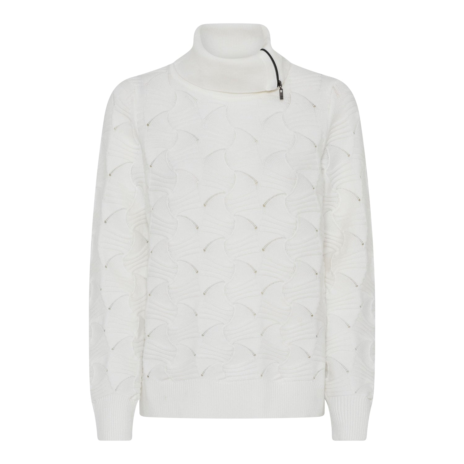 Micha textured jumper with open Zip neck detail 176 176