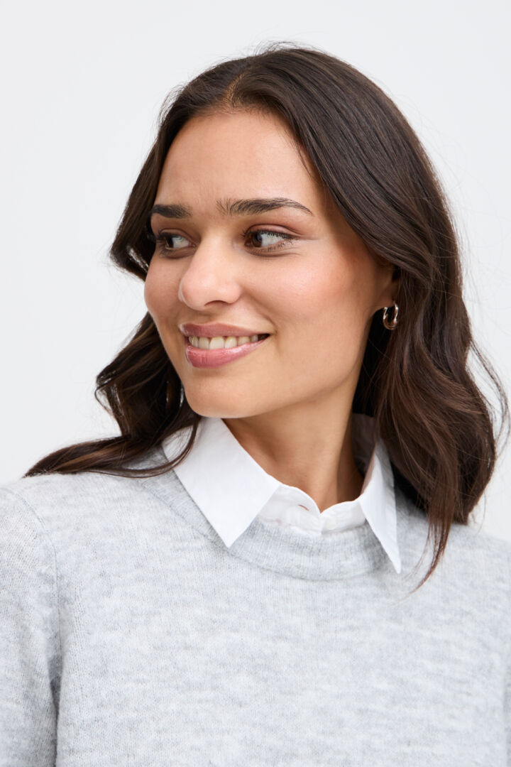 White Cotton Faux collar insert