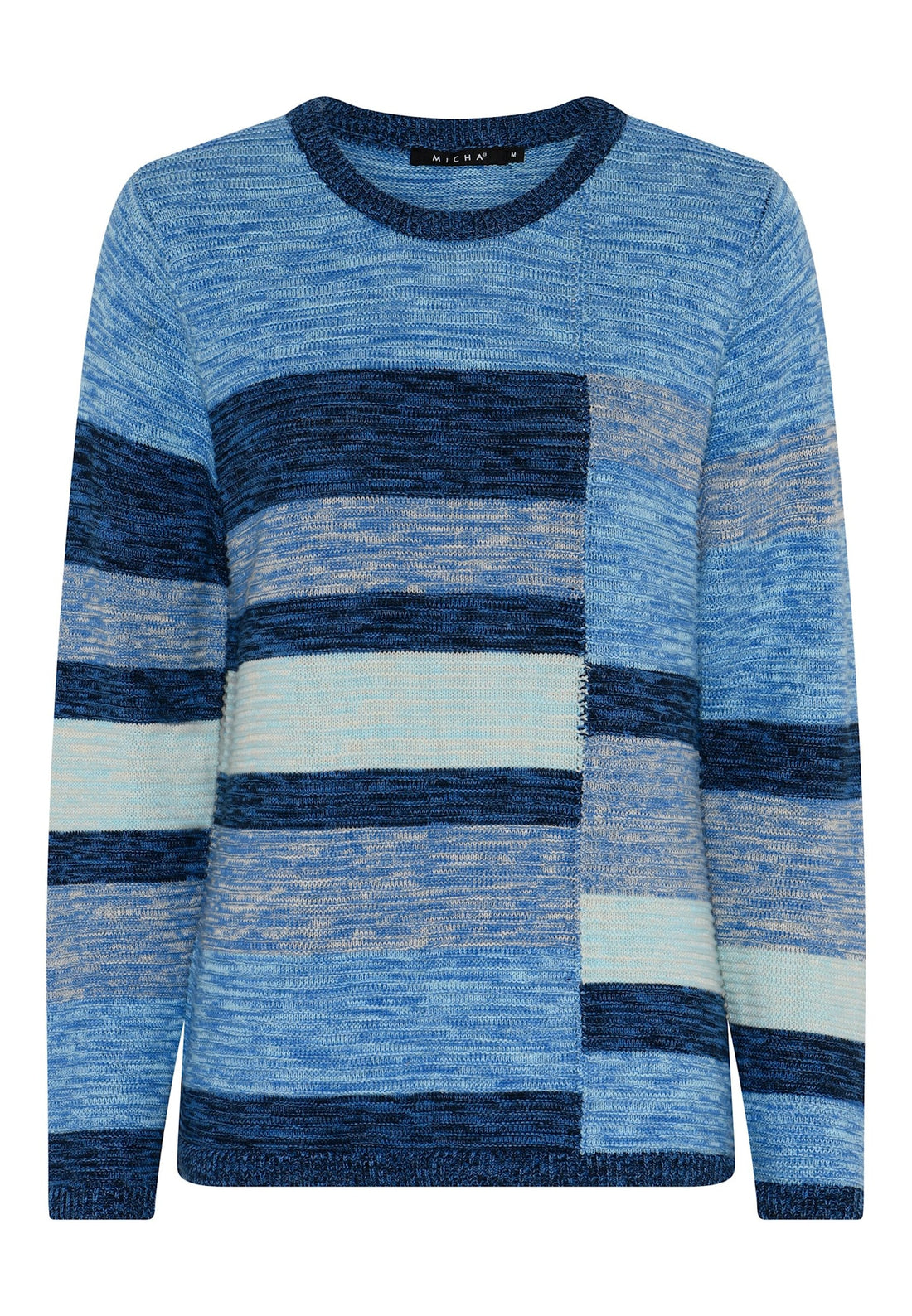 Micha Cotton Blend Round Neck colour block jumper 180 165