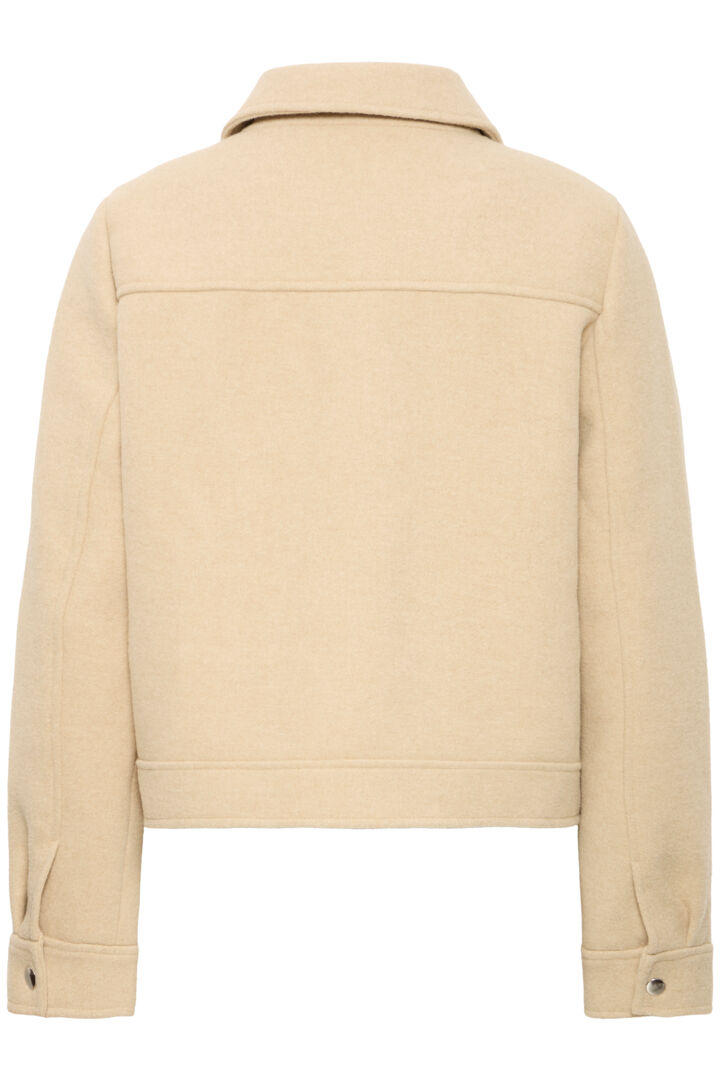 Fransa Short Wool Jacket in soft Beige 20616184
