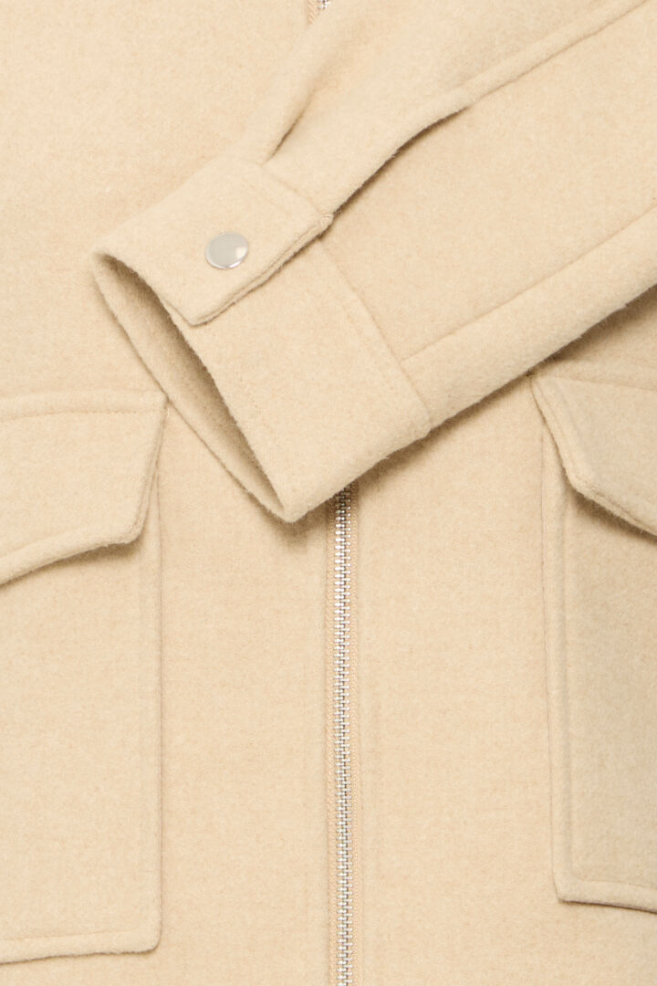 Fransa Short Wool Jacket in soft Beige 20616184