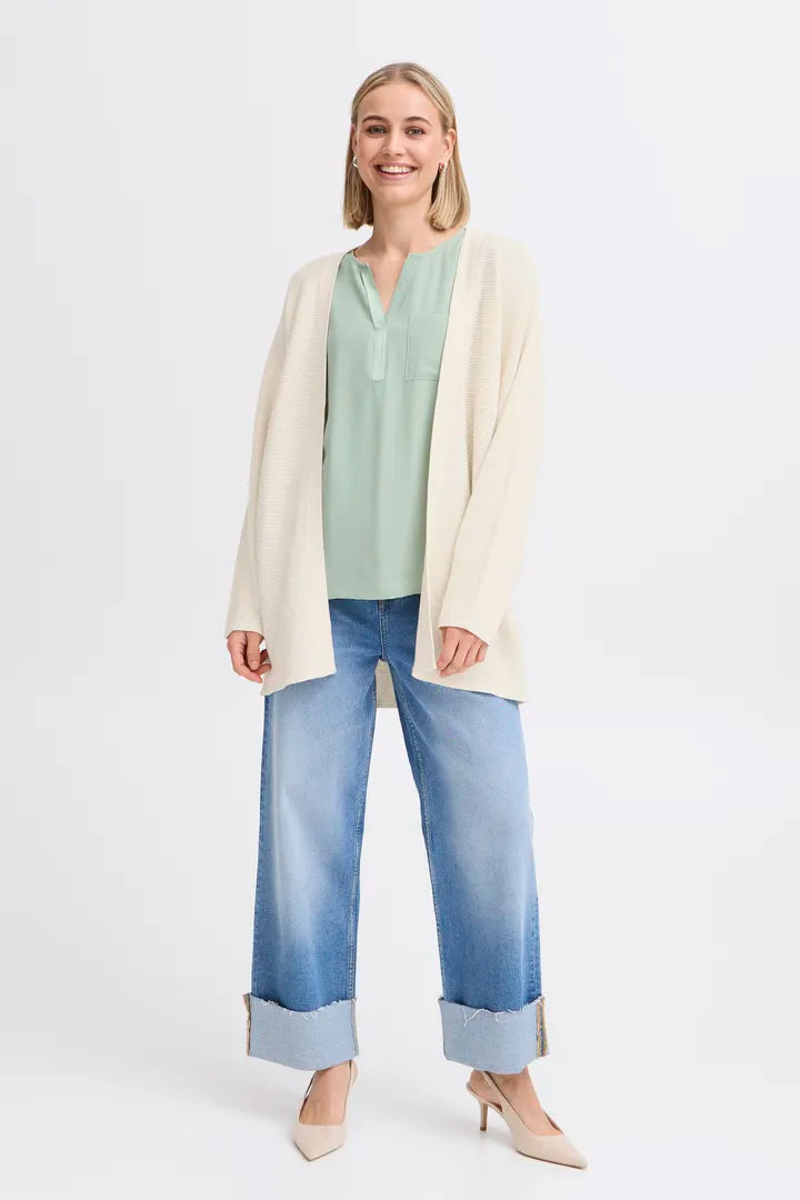 Fransa Long Cardigan in Cream or Navy 20615536