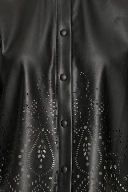 B Young Pu shirt/jacket with cut out detail 20818171