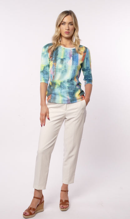 Libra Summer Twin Set in Blue Multi Print Ltp1913