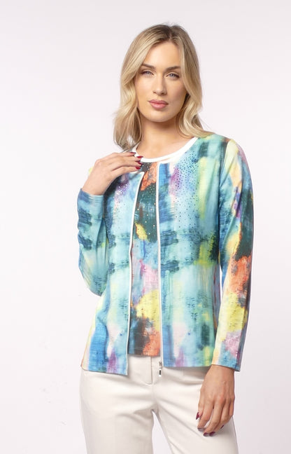 Libra Summer Twin Set in Blue Multi Print Ltp1913