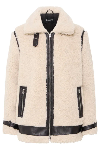 Byoung Shearling Jacket with black trim 20816104