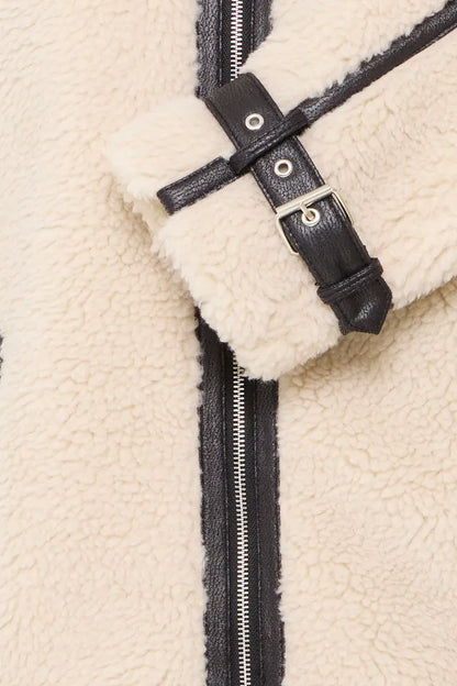 Byoung Shearling Jacket with black trim 20816104