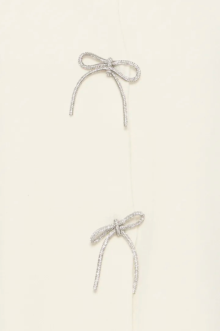 Fransa Long sleeve Cardigan with Glitter bow detail 20617318