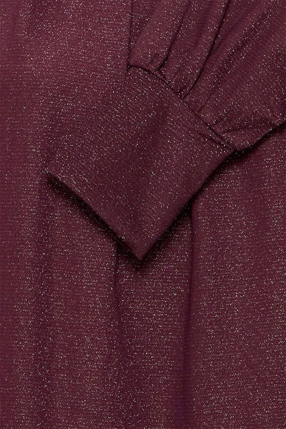 Fransa lightweight knit with lurex sparkle in Fudge 20617228