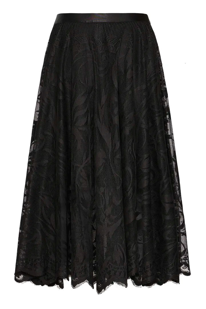 Fransa Lace overlay Midi Skirt  0617281