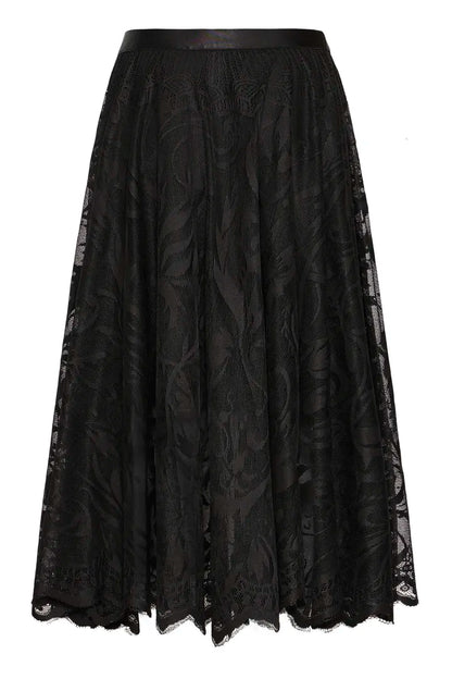 Fransa Lace overlay Midi Skirt  0617281
