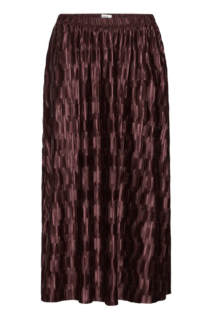 Byoung Satin 3d pleated skirt in Black Or Fudge 20818287