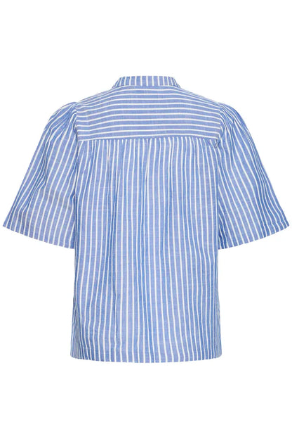 Fransa Cotton stripe shirt with tie front detail 20615802