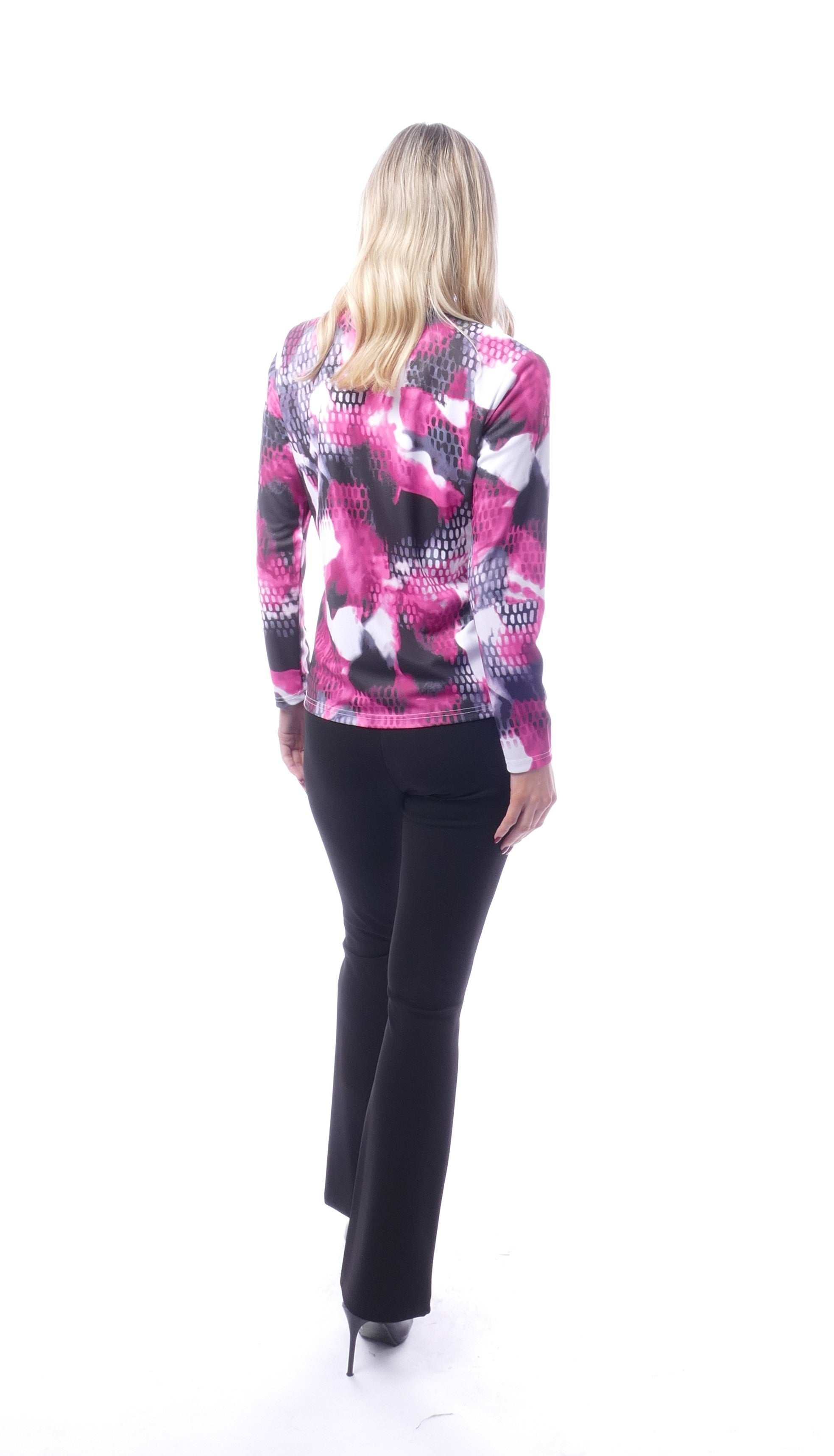 Libra Pink and Black Print Twin Set Ltp1961