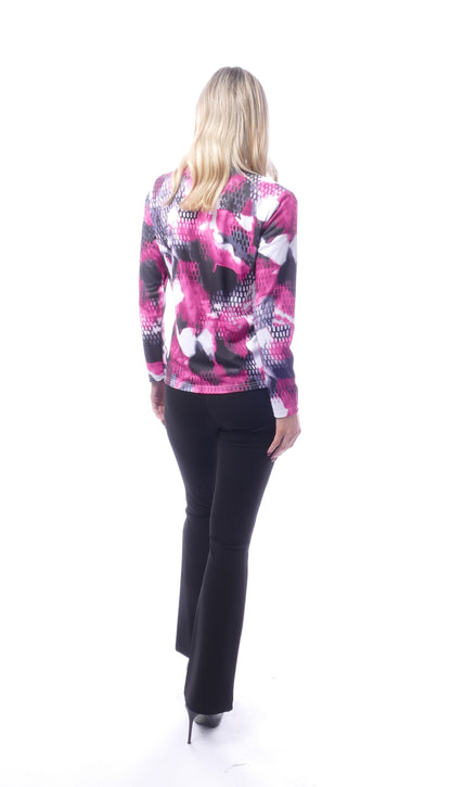 Libra Pink and Black Print Twin Set Ltp1961