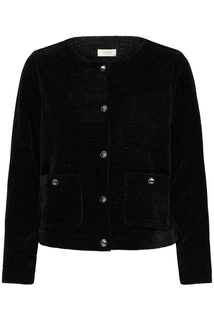 Fransa Chanel Sparkle Soft Jacket in Black  20617366