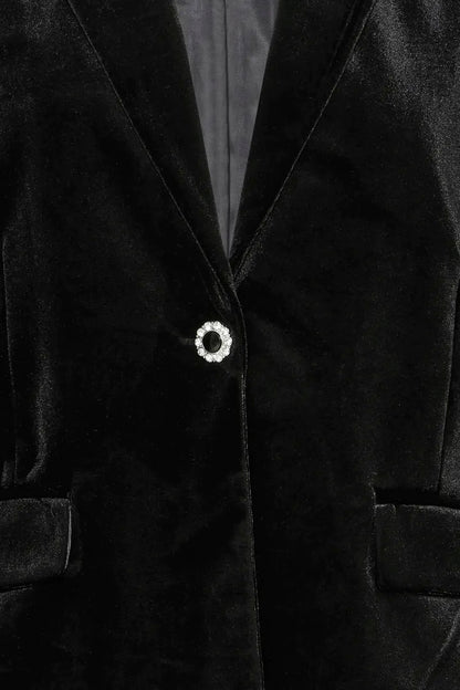 Byoung Black Velvet Blazer