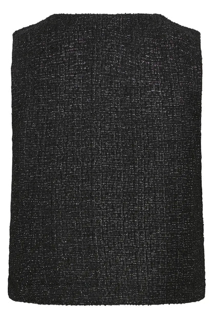 Byoung Tweed look knit waistcoat with sparkle 20818239