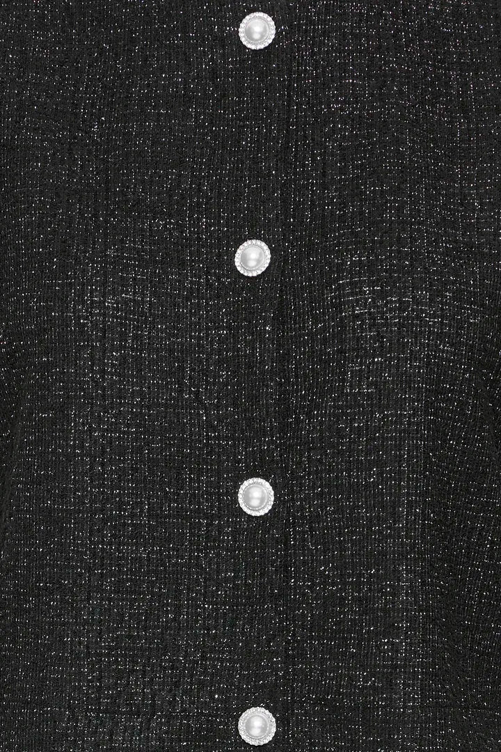 Byoung Tweed look knit waistcoat with sparkle 20818239