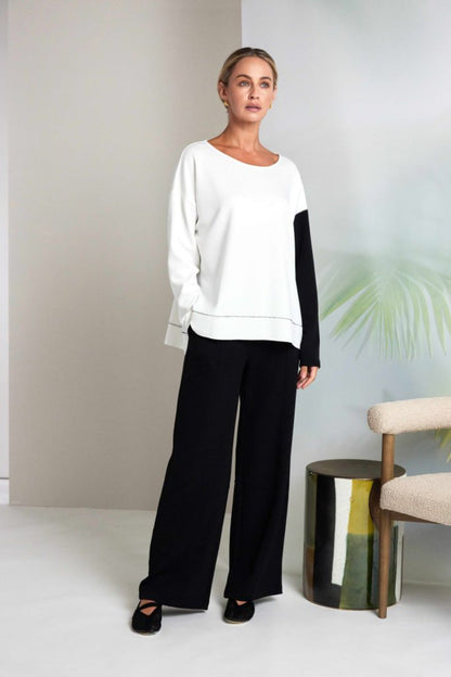 Naya Contrast sleeve sweatshirt Nas26228