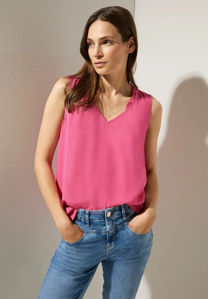 Womens v neck sleeveless tops discount