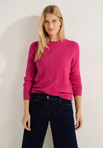 Cecil Cable knit sweater in Oatmeal or Pink 302547