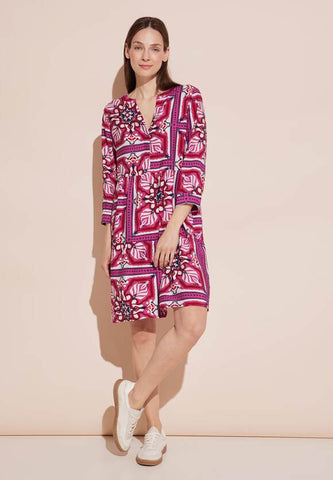 Street One Print Tunic Dress. Navy or Pink print 143953