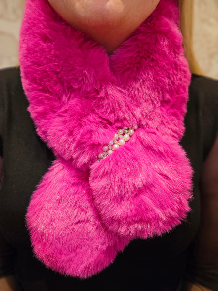 Faux Fur Collar scarf. All Colours