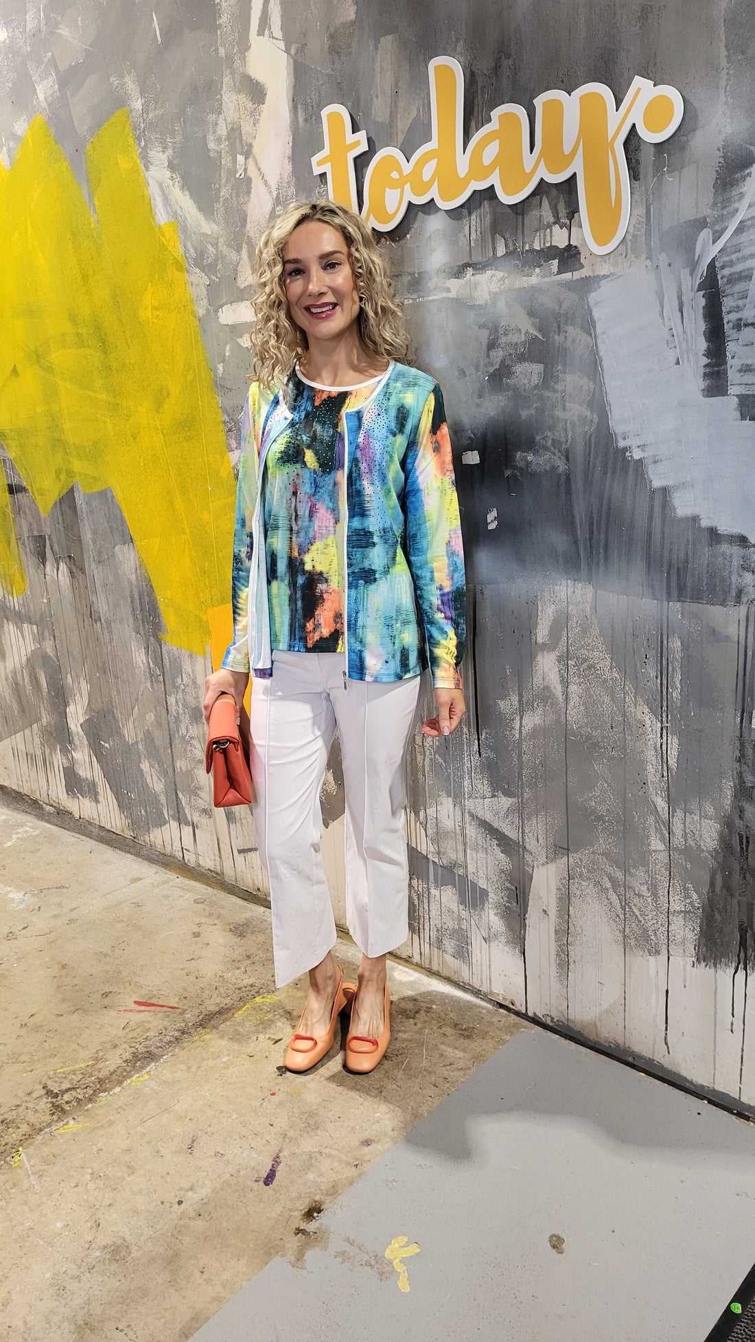 Libra Summer Twin Set in Blue Multi Print Ltp1913