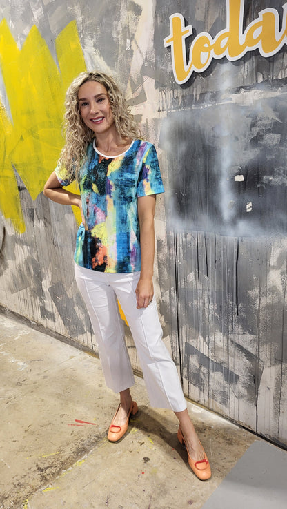 Libra Summer Twin Set in Blue Multi Print Ltp1913