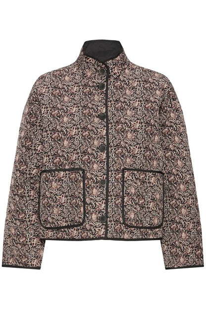 Fransa Paisley print soft quilted jacket 20617085