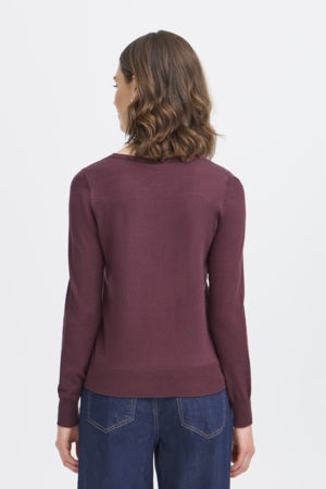 Fransa Basic round neck cardigan 20604187